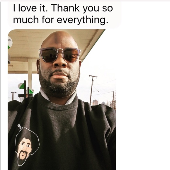 Men Black Sweater OleSkool #01 Throwback pullover - Picture 3 of 6